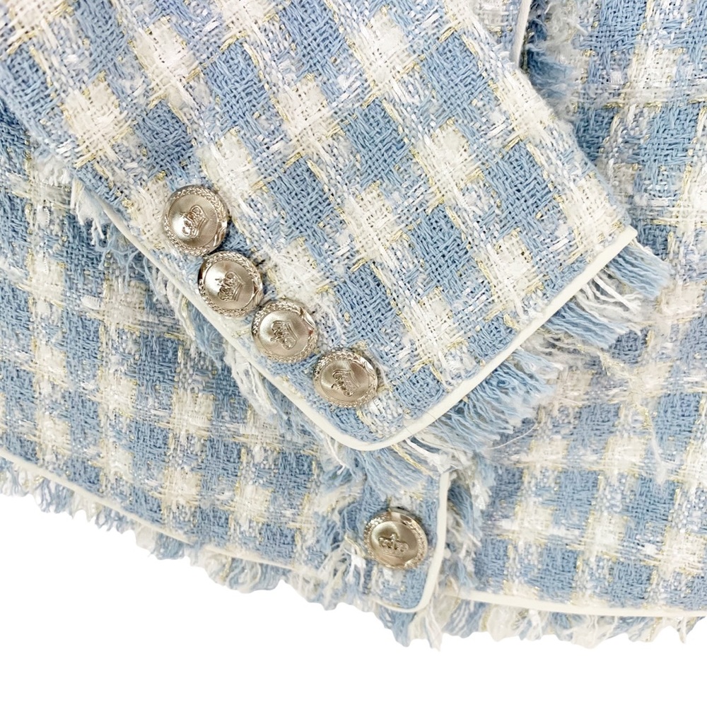 Walter Baker Jacket Callista Nautical Tweed Blazer Blue XS NWT - Picture 6 of 12